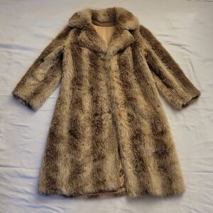 Faux Fur Coat in Brown - Cheyenne Brand